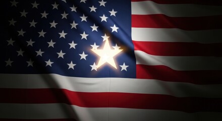 Shining Star: Evocative Symbolism of American Identity and National Aspirations