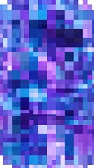 Fototapeta premium Pixelated mosaic of blue, violet, and purple squares