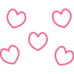 Neon Hearts Illustration