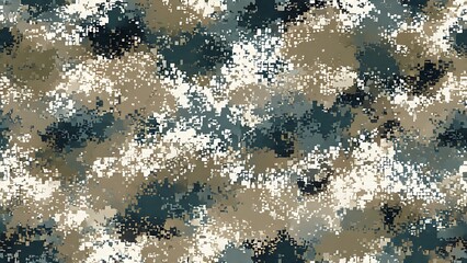 ia generated. Digital camouflage pattern in green and beige tones, ideal for military backgrounds, tactical designs, and outdoor-themed projects.
