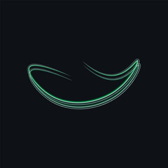 green light lines form a ring pattern