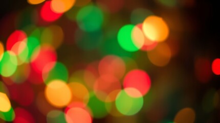 Obraz premium Festive Luminescence: A vibrant tapestry of bokeh lights in a spectrum of colors, illuminating the night with warmth and joy. 