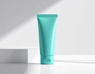 Tosca cosmetic tube bottle mockup on an isolated background, showcasing sleek minimalist design ideal for skincare, grooming, and premium product branding presentations