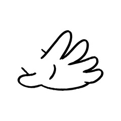 Obraz premium Hand Gesture Doodle five finger