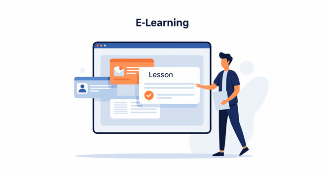 Engaging e-Learning platform with interactive lessons, perfect for online courses and educational resources, designed for modern learning experiences