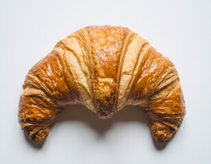croissant on white background