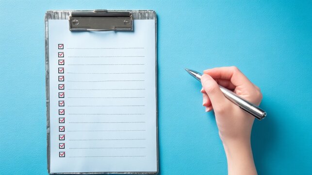 A checklist highlighting necessary qualifications and experience in a digital illustration with bright colors and a clean aesthetic