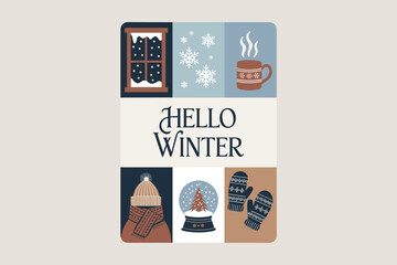 Winter Comfort Clipart Set | Cozy Clothing, Snow Globes & Seasonal Elements