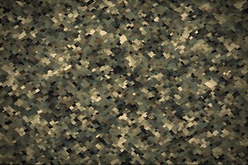 ia generated. Digital camouflage pattern in green and beige tones, ideal for military backgrounds, tactical designs, and outdoor-themed projects.
