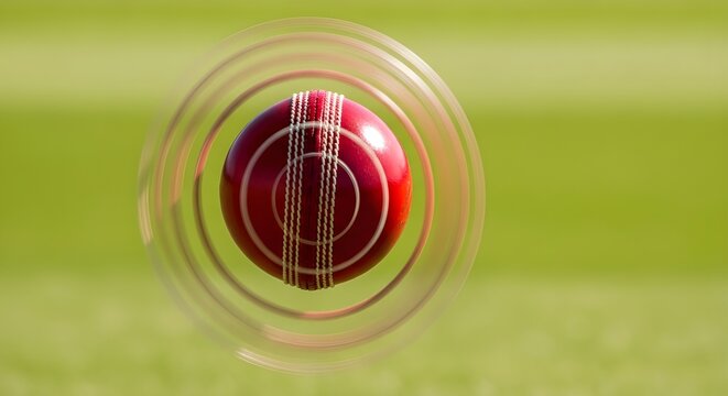 Fast Bowler Delivering Powerful Ball in Cricket Match