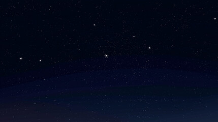 Obraz premium A few scattered stars placed across a deep minimalist night sky.