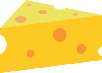 Cheese slice illustration shows tasty block