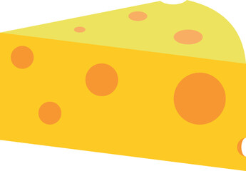 Cheese slice illustration shows tasty block
