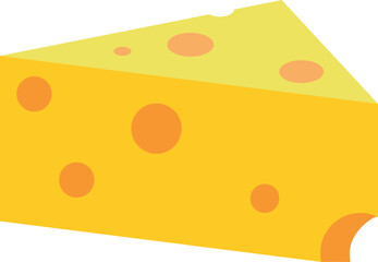 Cheese slice illustration shows tasty block