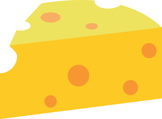 Cheese slice illustration shows tasty block