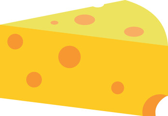 Cheese slice illustration shows tasty block
