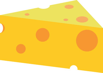 Cheese slice illustration shows tasty block