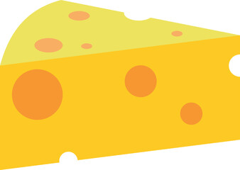 Cheese slice illustration shows tasty block