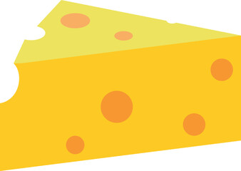 Cheese slice illustration shows tasty block