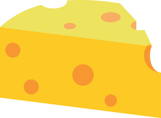 Cheese slice illustration shows tasty block