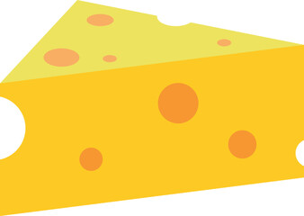 Cheese slice illustration shows tasty block