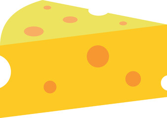 Cheese slice illustration shows tasty block