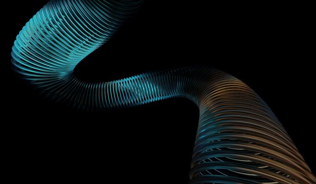 Glass chromatic cube block shapes render, teal and orange caustic effect, abstract crystal pattern, neon light holographic gradient, 3D illustration showing black 3D background.