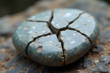 A cracked stone releasing soft humming vibrations.