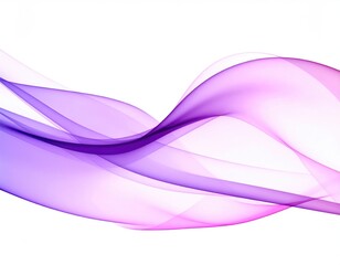 Flowing purple and pink translucent waves on white