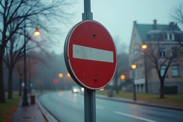A street sign spinning continuously though air is calm.