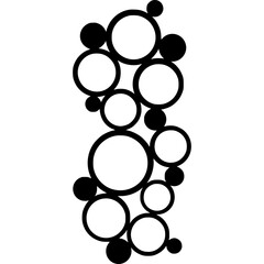 Minimalist abstract black and white circles design vector illustration graphic art geometric pattern decorative element, one hundred vector