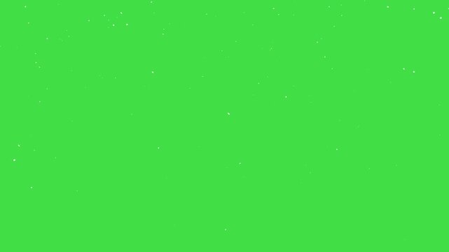Snow falling green screen, snowfall particle animation 4k, snowing overlay chroma key green screen alpha channel background, snow winter holiday green screen background, flurry start falling seamless 