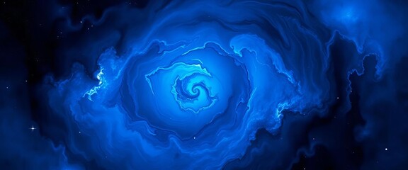 Swirling nebula of deep blues and indigos, textured and abstract, stylish, elegant