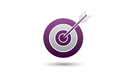 Stunning target design with arrow hitting the bullseye, perfect for business strategy and marketing success visuals, emphasizing focus and achievement