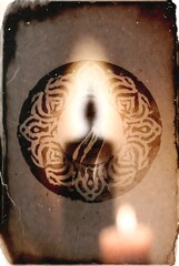 Sacred Symbol with Candlelight Glow