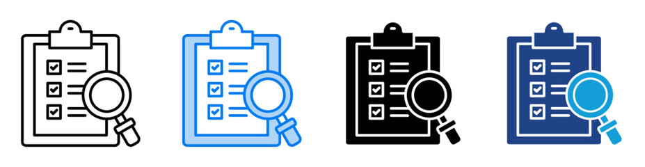 Evaluation icon set multiple style collection