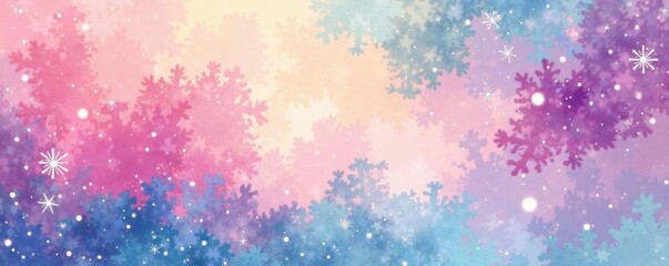 Delicate pastel watercolor wash, stars and glitter , shimmer, abstract, pastel holiday