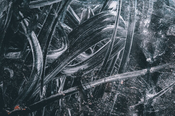 the texture of the glass wall is blurry, dirty and dusty