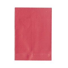 Vintage Red Paper Envelope with Faded Edges, Authentic Paper, Isolated PNG