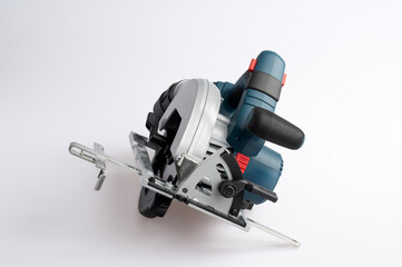 Electric Circular Saw on White Background