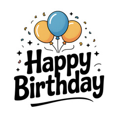 vector illustration of a happy birthday card