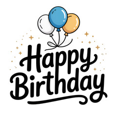 happy birthday card with balloons