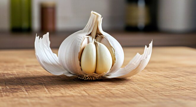 garlic on the table