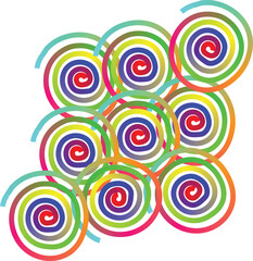 Colorful Abstract Spiral Pattern Background – Vibrant Circular Geometric Design