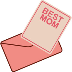 Mother's Day Envelope Illustration 