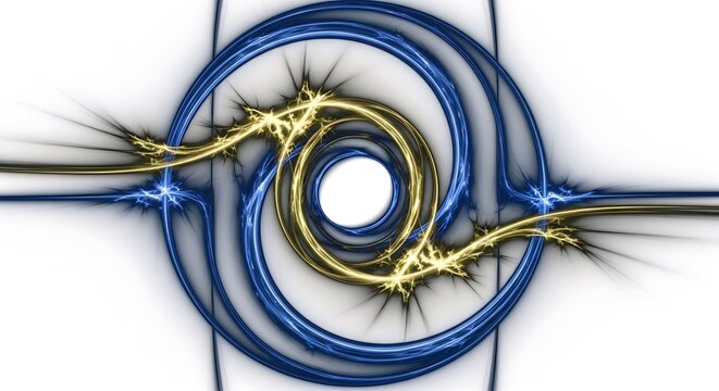                 Electric Vortex Geometry &ndash; Abstract High-Energy Fractal Design