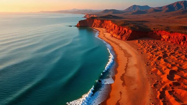 Stunning drone footage captures Cape Peron's coastal beauty at dusk in Shark Bay, Australia. Explore the unique landscape in breathtaking 4K video.