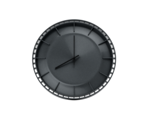 A Modern Charcoal Black Wall Clock 08 00 Eight O'Clock 8 00 For Modern Interiors 3D Illustration
