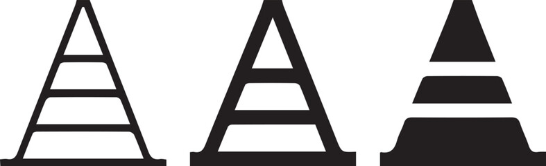 traffic cone icon traffic cone, road sign, hazard cone, safety equipment, construction accessory