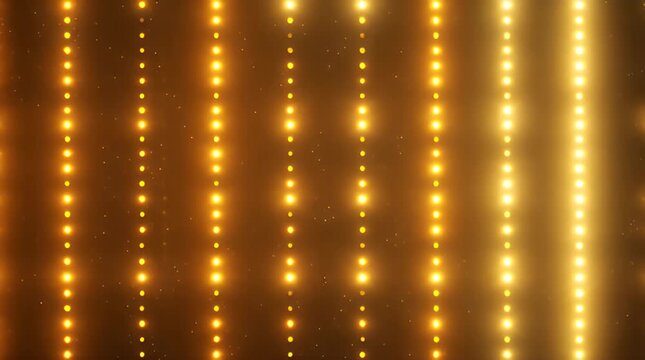 Golden Vertical LED Light Strips Create Warm Ambient Background for Modern Visual Content, for disco party